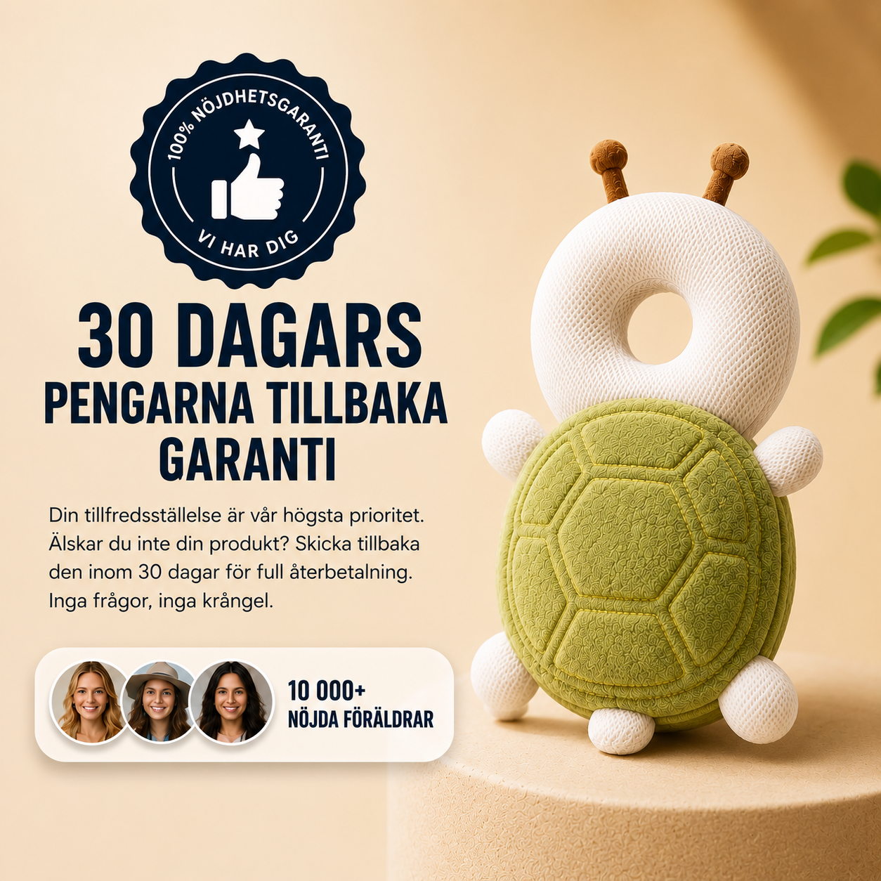 Mjukt huvudskydd för småbarn