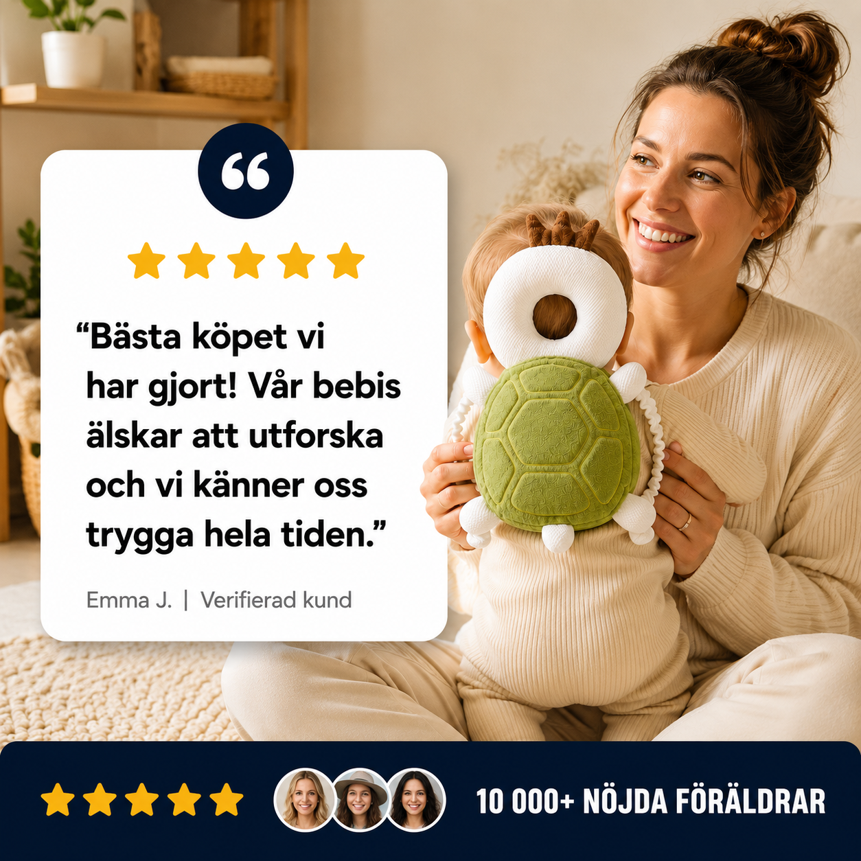 Mjukt huvudskydd för småbarn