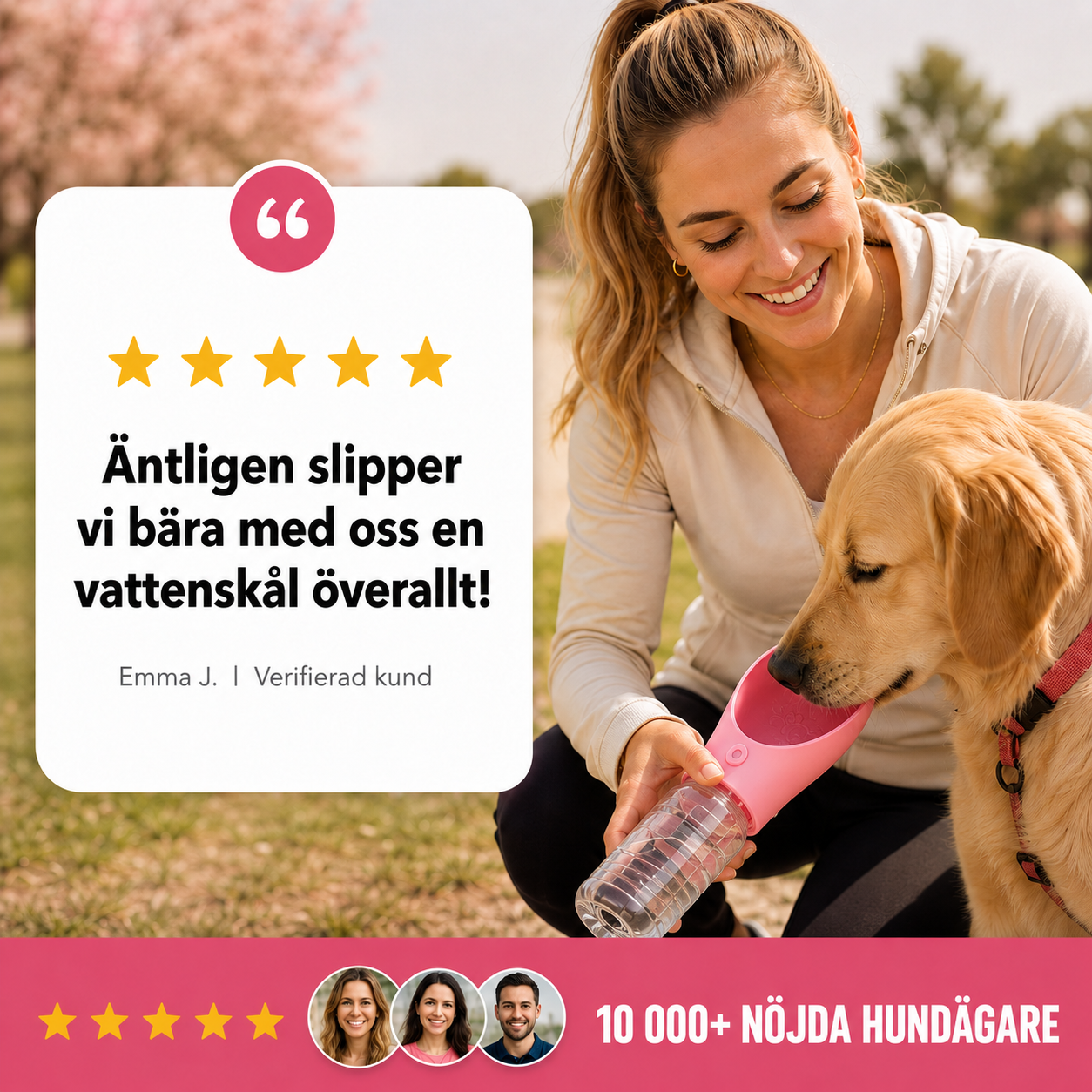Drickskål som passar alla PET-flaskor