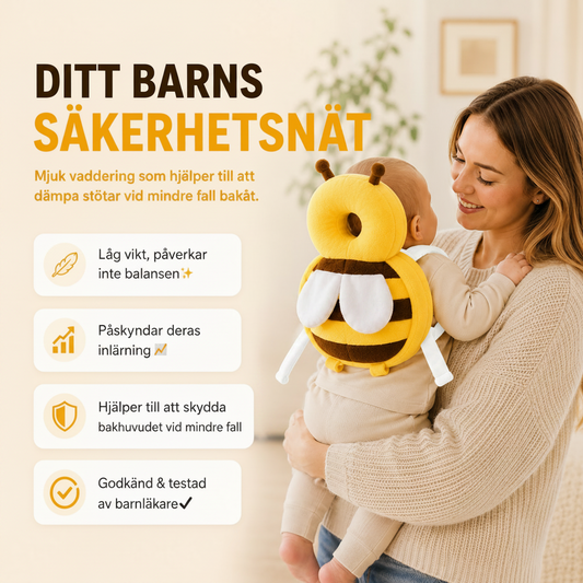 Mjukt huvudskydd för små barn